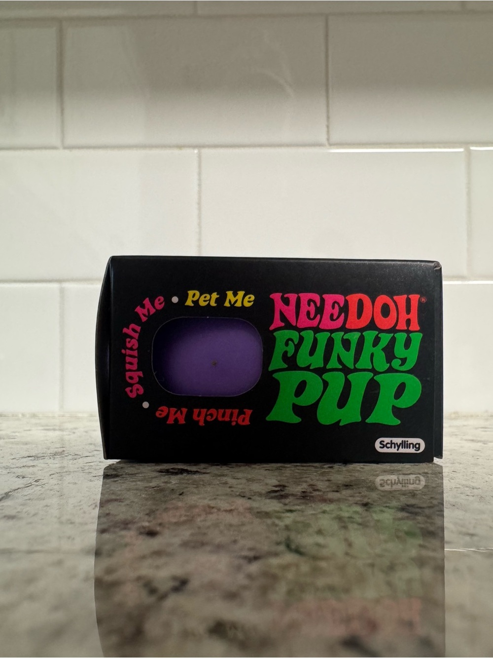 Schylling Needoh Funky Pup Purple Squishy Kids Toy